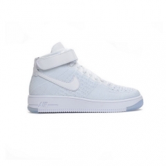 (Women) Nike Air Force 1 Flyknit High White