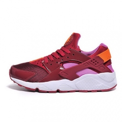 (Women) Nike Air Huarache Wine Red Orange Pink