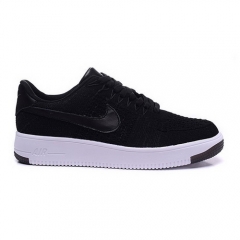 (Women) Nike Air Force 1 Flyknit Black White