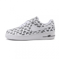 (Women) Nike Air Force 1 07 QS Logo Print Low White Black