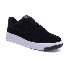 (Women) Nike Air Force 1 Flyknit Black White