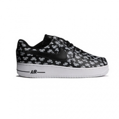 (Women) Nike Air Force 1 07 QS Logo Print Low Black White