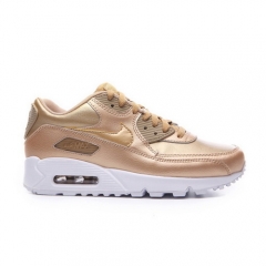 (Women) Authentic Nike Air Max 90 Golden White