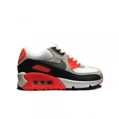 (Women) Authentic Nike Air Max 90 Women OG Infrared White Cool Grey Neutral Grey Black