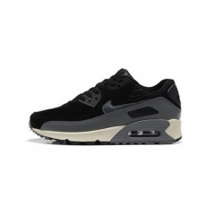 (Women) Nike Air Max 90 Pig Nubuck Suede Black Grey