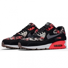 (Women) Nike Air Max 90 Black Red White