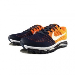 Nike Air Max 2017 Flyknit Dark Blue Orange White Men