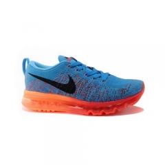 Nike Flyknit Air Max Blue Orange Black Men