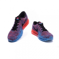 Nike Flyknit Air Max Dark Red Blue Black Men