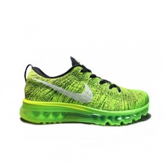 Authentic Nike Flyknit Air Max Men Black Volt Voltage Green White