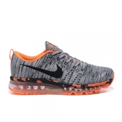 Air Max Flyknit Gray Orange Black