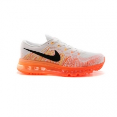 Nike Flyknit Air Max White Orange Black Men