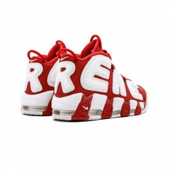 Authentic Supreme x Nike Air More Uptempo Suptempo Red White Men