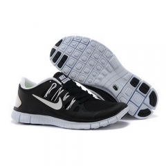 Nike Free 5.0 Black Grey Silver White Running Shoes