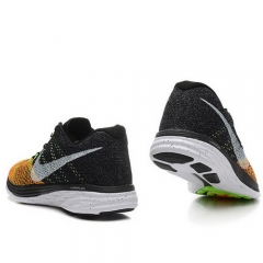 Nike Flyknit Lunar 3 Black Electric Green Total-Orange-001