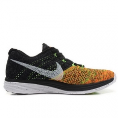 Nike Flyknit Lunar 3 Black Electric Green Total-Orange-001