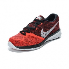 Nike Flyknit Lunar 3 Running Shoes Black Orange White