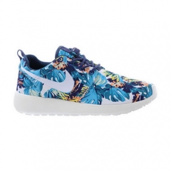 Men Nike Roshe Run Pattern Shoes Sea Multi Color