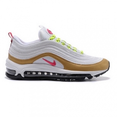 (Women) Nike Air Max 97 White Gold Pink