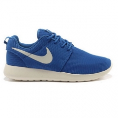 Nike Roshe Run Mesh Men Running-Shoes Royal Blue White