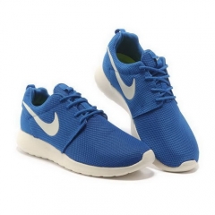 Nike Roshe Run Mesh Men Running-Shoes Royal Blue White