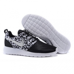 Nike Roshe One Black White Leopard Grain