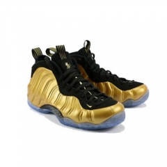 Authentic Nike Air Foamposite One Metallic Gold