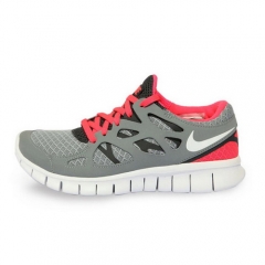 (Women) Nike Free Run 2 Grey Black White Sun Red Running Shoes