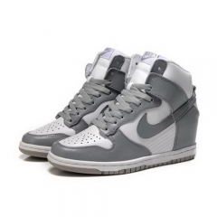 (Women) Nike Dunk Sky High White Grey Shoes