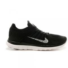 (Women) Nike Free 4.0 Flyknit Black White