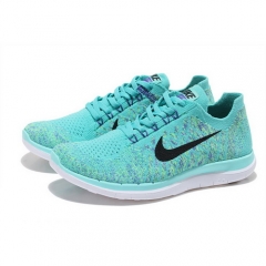 (Women) Nike Free Flyknit 4.0 Sneaker Medium Blue Shoe