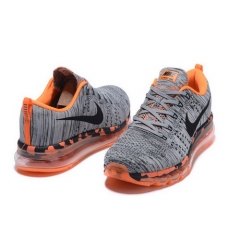 (Women) Air Max Flyknit Gray Orange Black