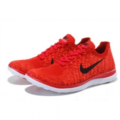 (Women) Nike Free 4.0 Flyknit Shoes University Red