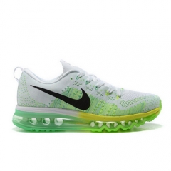 (Women) Nike Air Max Flyknit White Green Yellow