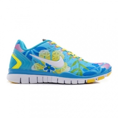 (Women) Nike Free TR Fit 2 Blue White Lemon Yellow