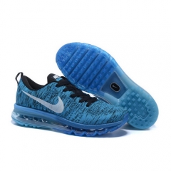 (Women) Nike Air Max Flyknit Blue Black