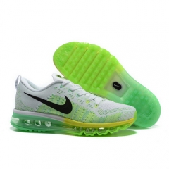 (Women) Nike Air Max Flyknit White Green Yellow