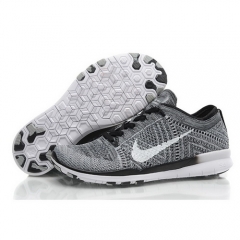 (Women) Nike Free TR Flyknit Cross Training Sneakers Shoes Black White