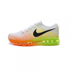 (Women) Nike Flyknit Air Max White Green Orange Black