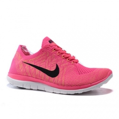 (Women) Nike Free Flyknit 4 Pink White