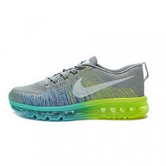 (Women) Nike Flyknit Air Max Carbon Gray Green