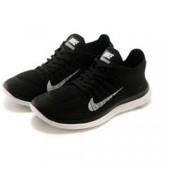 (Women) Nike Free 4.0 Flyknit Black White