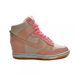 (Women) Nike Dunk Sky High Metallic Pink Shoes