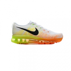 (Women) Nike Flyknit Air Max White Green Orange Black