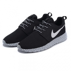 (Women) Nike Roshe Run Mesh White Black Polka Dot Sole Shoes