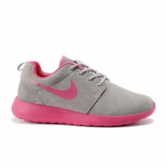 (Women) Cheap Nike Roshe Run Light Grey Pink