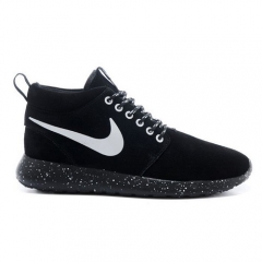 (Women) Nike Roshe Run High Suede London Olympics Waterproof White Black