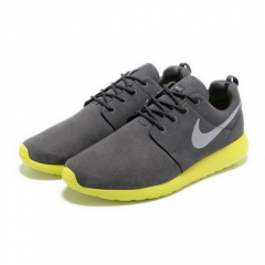 (Women)Nike Roshe Run Grey Yellow