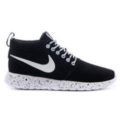 (Women) Nike Roshe Run High Suede London Olympics Waterproof Black White