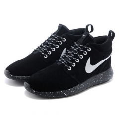 (Women) Nike Roshe Run High Suede London Olympics Waterproof White Black